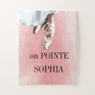Quebra-cabeça Balés - Slippers Apontam a cor-de-rosa pessoal