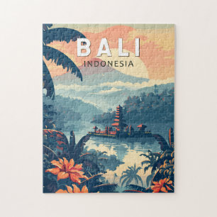 Quebra-cabeça Bali Indonesia Viagem Art Vintage