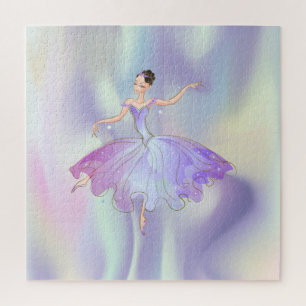 Quebra-cabeça Ballerina Abstrata Ombre na Moda