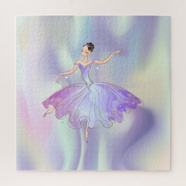 Quebra-cabeça Ballerina Abstrata Ombre na Moda (Vertical)