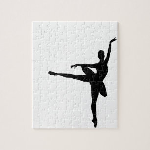 Quebra-cabeça Ballerina branca branca branca Balé simples