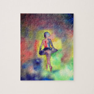 Quebra-cabeça Ballerina, Dançarina Balé Waterolro Art