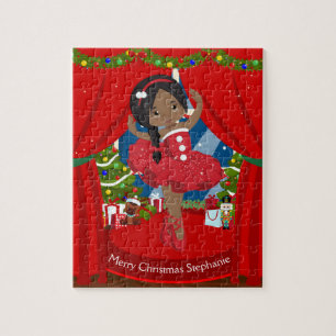 Quebra-cabeça Ballerina de Natal Negro