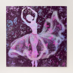 Quebra-cabeça Ballerina e Borboletas - Coleção de Artes de Des