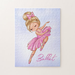 Quebra-cabeça Ballerina Girl Pink, Puro, Dança de Balé Bonito