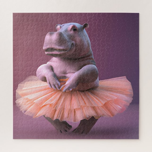 Quebra-cabeça Ballerina Hippo (Vertical)