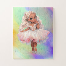 Ballerina Mágica Afro-Americana Arco-Íris Quebra-C