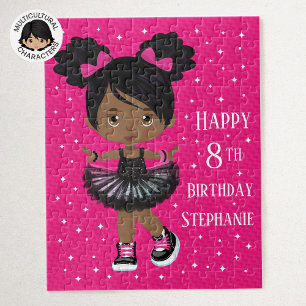 Quebra-cabeça Ballerina Preta Personalizada