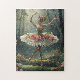 Quebra-cabeça Ballet Floral na Floresta Encantada