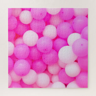 Quebra-cabeça Balões cor-de-rosa Design de fundo festivo.