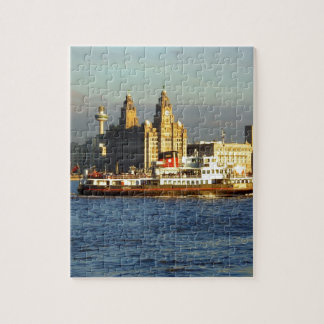 Quebra-cabeça Balsa de Mersey & beira-rio de Liverpool