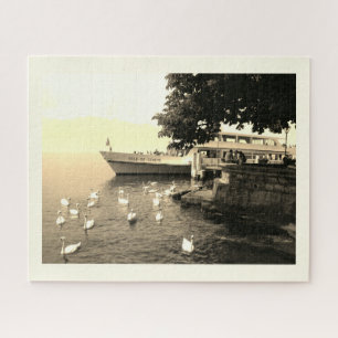 Quebra-cabeça Balsa em Vevey, Lago de Genebra