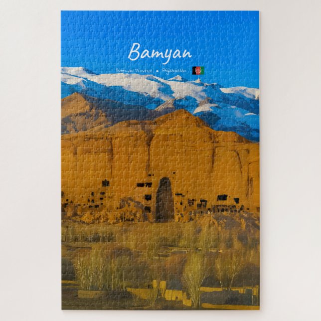 Quebra-cabeça Bamyan, Afeganistão - Vale do Penhasco de Buda (Vertical)