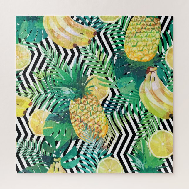 Quebra-cabeça Bananas Exóticas Limões Tropicais (Vertical)