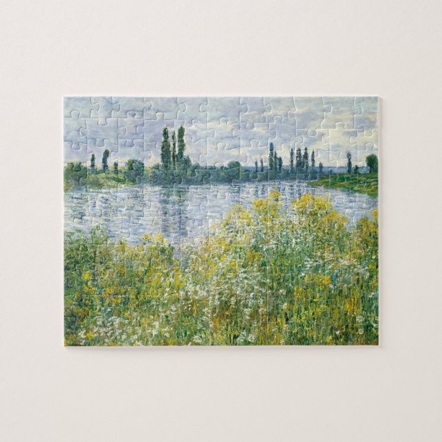 Quebra-cabeça Bancos de Claude Monet | do Seine, Vetheuil, 1880 (Horizontal)