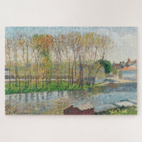 Bancos do Loing in Moret por Camille Pissarro