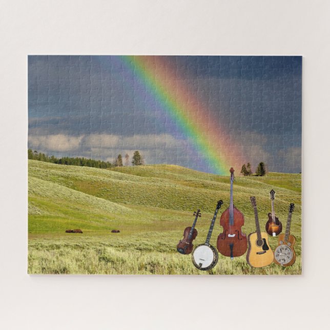 QUEBRA-CABEÇA BANDA DE BLUEGRASS DE 5 PARTES (Horizontal)