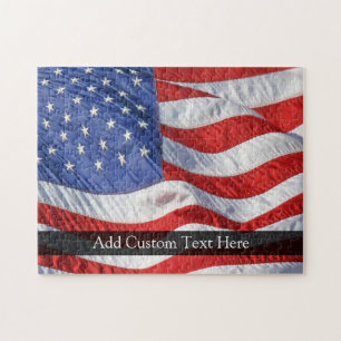 Quebra-cabeça Bandeira americana, acenando no vento