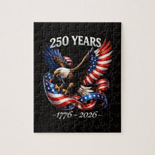 Quebra-cabeça Bandeira Americana Águia de Aniversário de 250 Ano