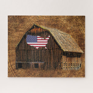 Quebra-cabeça Bandeira Americana do Barn Russo