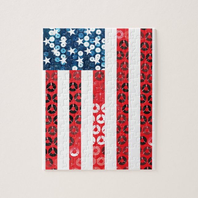 Quebra-cabeça bandeira americana vertical (Vertical)