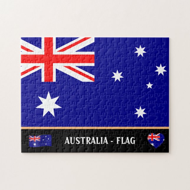 Quebra-cabeça Bandeira Australiana e País Aussie / Austrália (Horizontal)