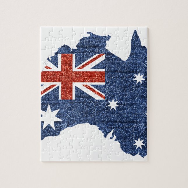Quebra-cabeça bandeira australiana sequencial (Vertical)