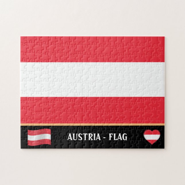 Quebra-cabeça Bandeira austríaca/Áustria (Horizontal)