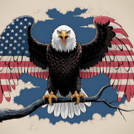 Quebra-cabeça Bandeira Bald-Eagle Americana