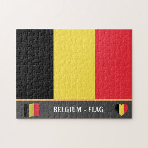 Quebra-cabeça Bandeira belga e país belga / Bélgica