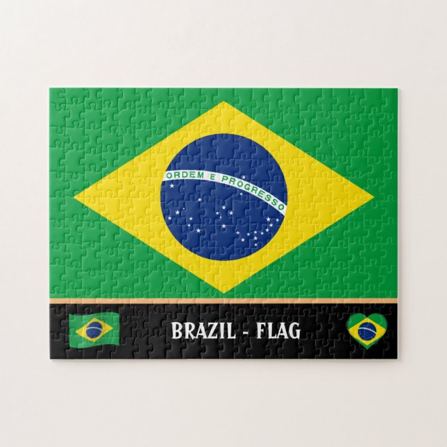 Quebra-cabeça Bandeira brasileira/Brasil (Horizontal)