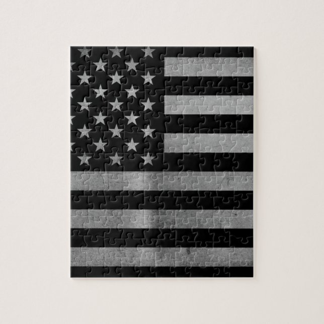 Quebra-cabeça Bandeira BW dos EUA (Vertical)