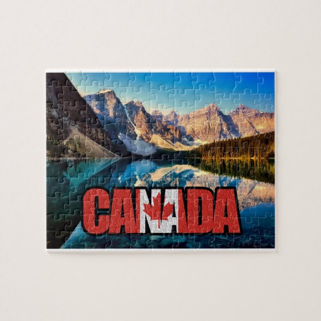 Quebra-cabeça Bandeira canadense em "Canadá " (Horizontal)
