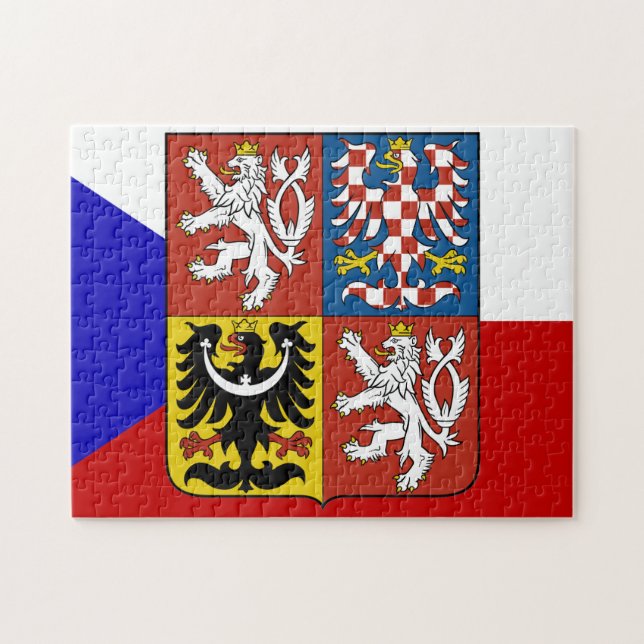 Quebra-cabeça Bandeira checa (Horizontal)