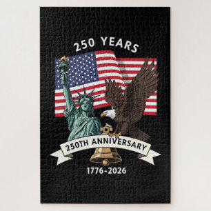 Quebra-cabeça Bandeira da Águia da Estátua da Liberdade do 250º