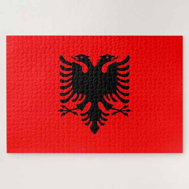 Quebra-cabeça Bandeira da Albânia (Horizontal)