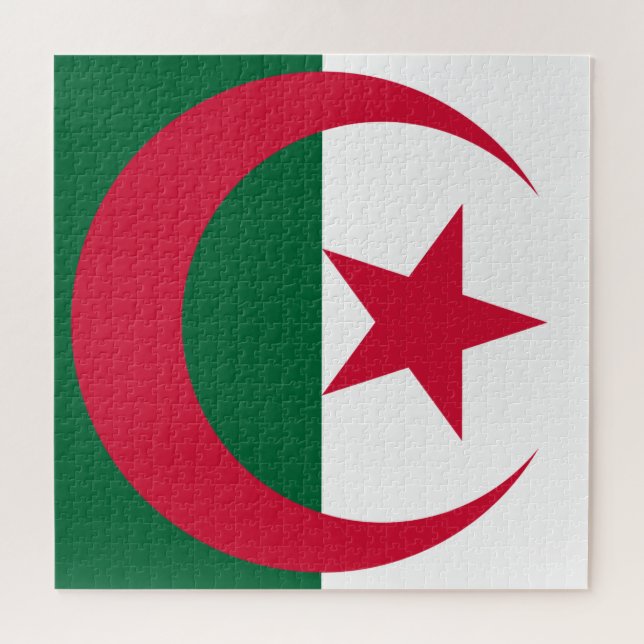 Quebra-cabeça Bandeira da Argélia (Horizontal)