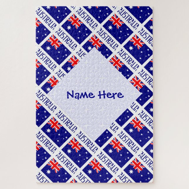 Quebra-cabeça Bandeira da Austrália Personalizada em Mosaico (Vertical)