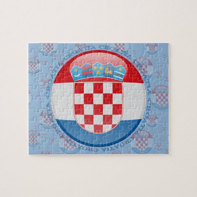 Quebra-cabeça Bandeira da bolha de Croatia (Horizontal)