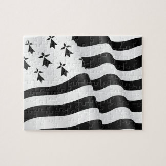 Quebra-cabeça Bandeira da Bretanha em forma de coração