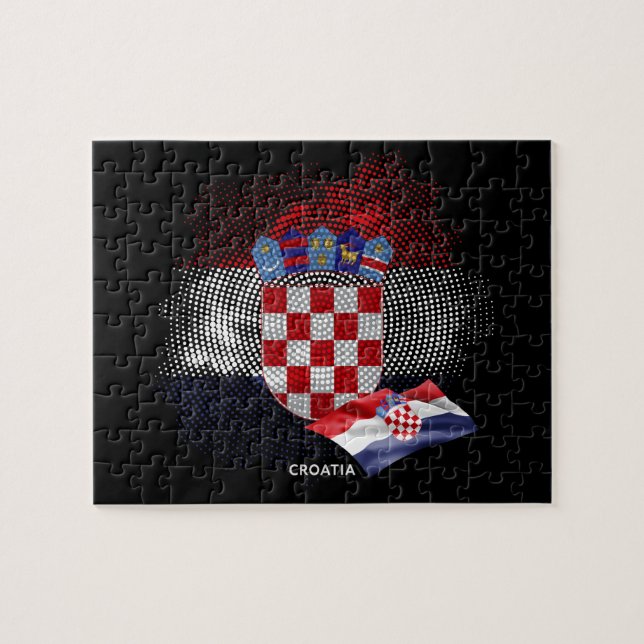 Quebra-cabeça Bandeira da Croácia (Horizontal)