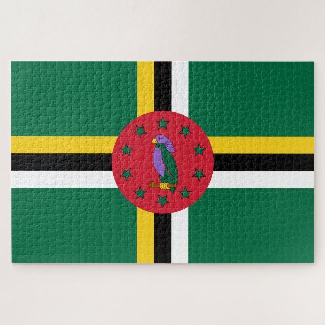 Quebra-cabeça Bandeira da Domínica (Horizontal)