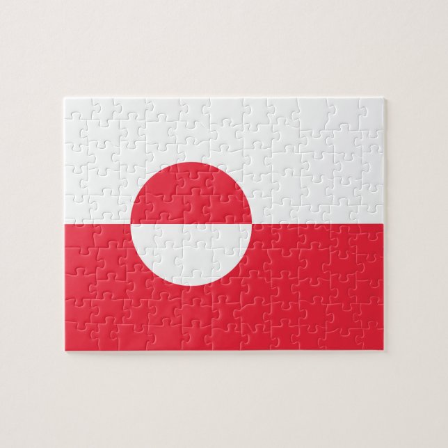 Quebra-cabeça Bandeira da Gronelândia (Horizontal)