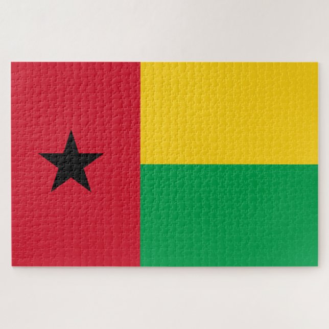 Quebra-cabeça Bandeira da Guiné-Bissau (Horizontal)