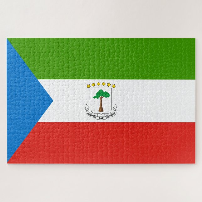 Quebra-cabeça Bandeira da Guiné Equatorial (África) (Horizontal)