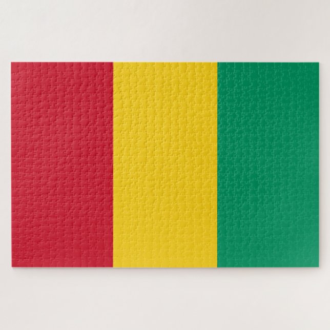 Quebra-cabeça Bandeira da Guiné (país africano) (Horizontal)