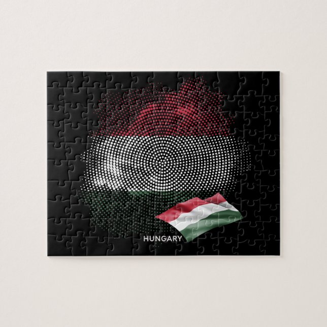 Quebra-cabeça bandeira da Hungria (Horizontal)