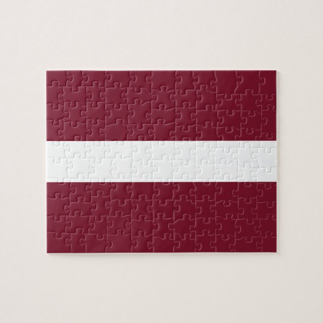 Quebra-cabeça Bandeira da Letónia (Horizontal)