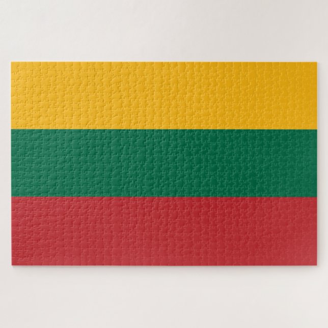 Quebra-cabeça Bandeira da Lituânia (Horizontal)