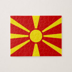 Quebra-cabeça Bandeira da Macedônia do Norte